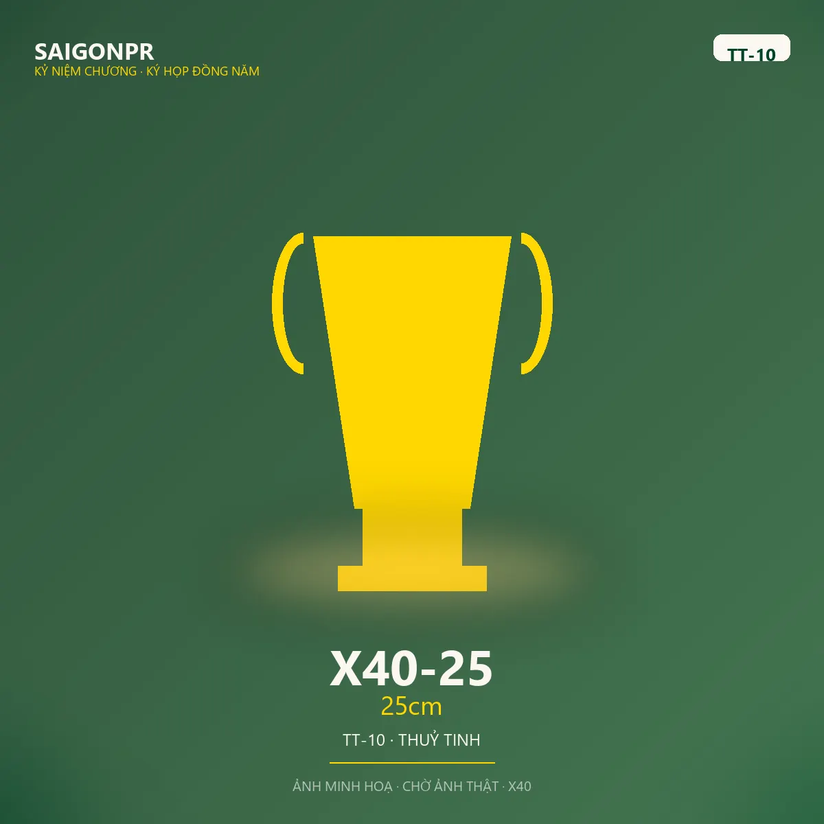 X40-25 25cm TT-10 — Thủy tinh 10ly