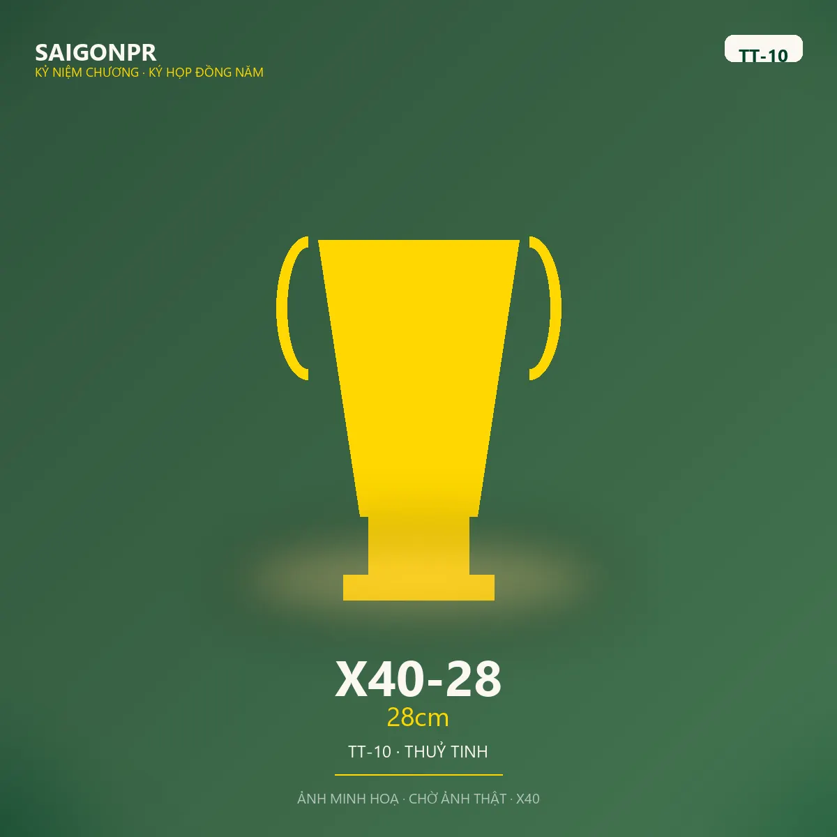 X40-28 28cm TT-10 — Thủy tinh 10ly